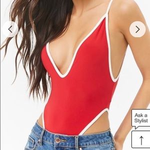 Forever 21 Contrast Cami Bodysuit